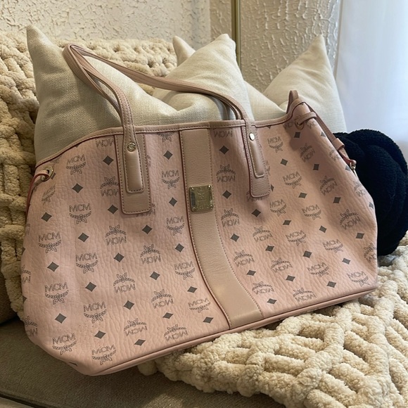MCM Handbags - Mcm powder pink tote bag size medium.